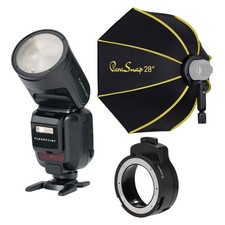 Flashpoint X100 TTL R2 On Camera Li-on Round Head Flash For Fuji, with Glow PS-B