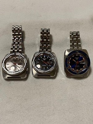 Seiko 5 Sports 7S36-0070 0080 Reissue 3 Watch Set Box Japan
