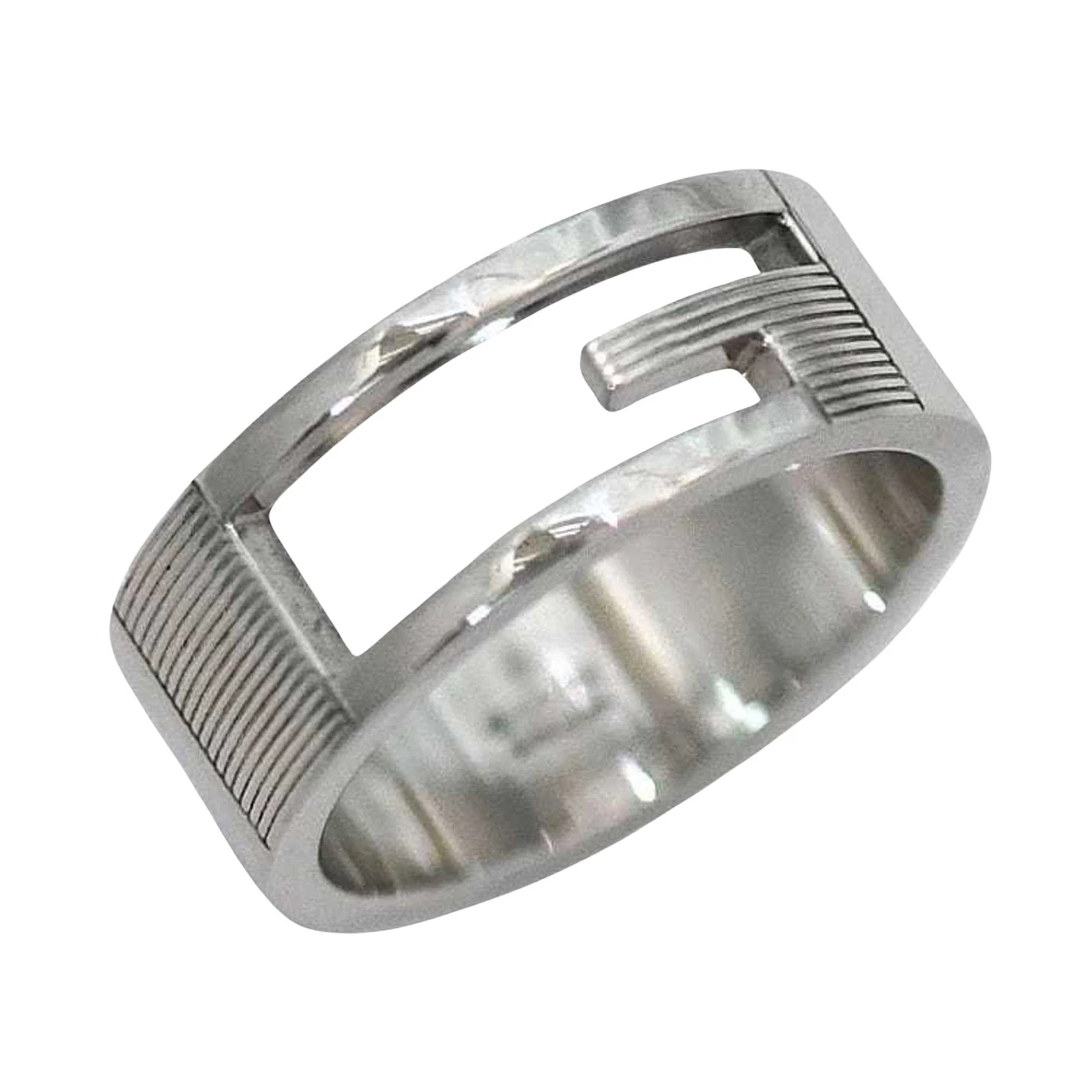 Bague Gucci G logo argent bijou authentique