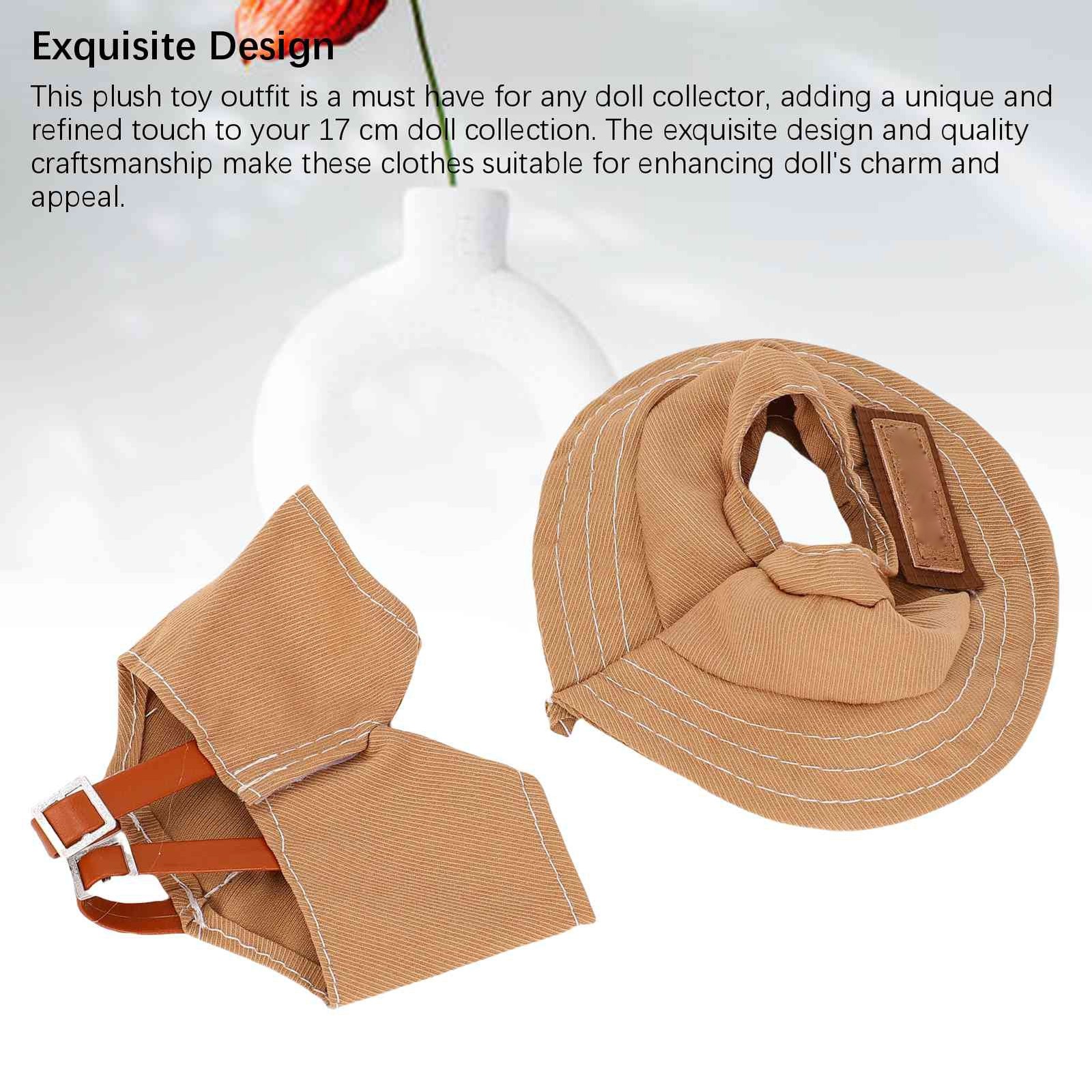 Brown Doll Clothes Exquisite Plush Figure Clothes For Stylish 17 Cm Dolls
