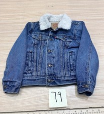 Levi's Denim Kids Trucker Jacket Classic Jean Sherpa Jacket Size S