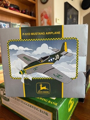 John Deere P-51D Mustang Airplane DIE CAST JD2000 NEW OPEN BOX SPEC CAST 1995