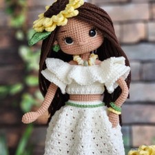 Arwa Crochet Doll, Handmade Crochet Amigurumi Doll Gift, Amigurumi Doll