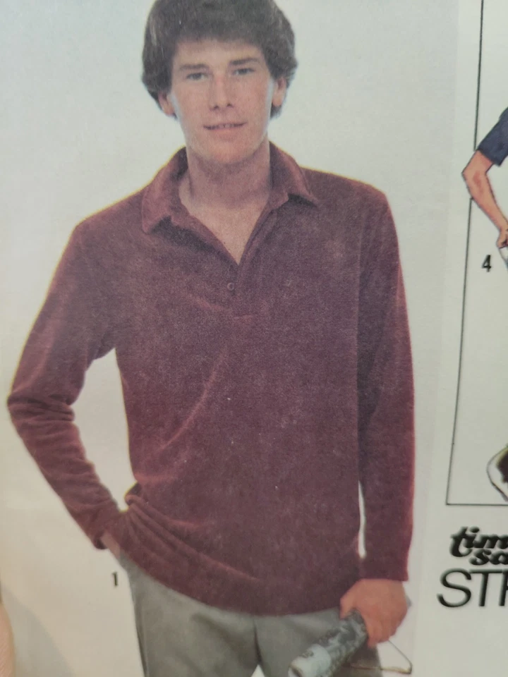 Simplicity 8798 Shirt Pullover Sport Sewing Pattern Mens 40 42 44 UC VTG Knit - Image 3 of 4