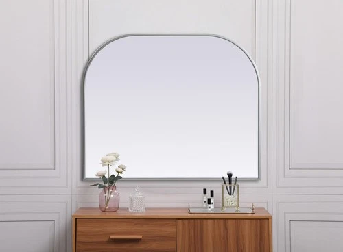 Elegant Lighting MR1B3630 Blaire 36" W x 30" H Modern Arched - Silver - Picture 7 of 12