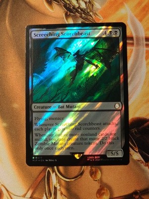 Screeching Scorchbeast (Surge Foil) - Universes Beyond: Fallout (PIP) -nm