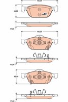 TRW Bremsbelagsatz Scheibenbremse Cotec GDB3476 FüR Honda CW CU Accord 8 Tourer