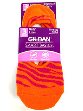 Gildan Smart Basics Girls' 3 Pack Low Cut Socks Shoe Size: 4-10 Multi Color