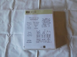 Stampin up! Right at Home wood mounted set, retired, house and furniture
