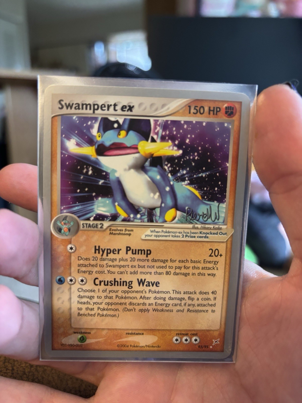 Pokémon Swampert EX 95/95 Team Magma vs Team Aqua 2004 Rare Card TCG