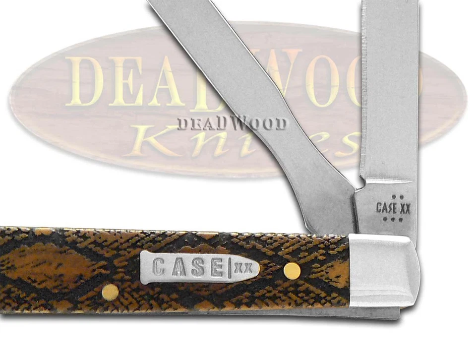 Cuchillo de bolsillo Case xx Baby Doc piel de serpiente hueso antiguo 12510SS acero inoxidable Foto 2 de 4