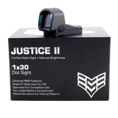 SwampFox Justice II 1x30 Multi Reticle Red Dot Sight for RMR