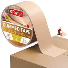 Brown Paper Packing Tape 2.75-In X 375-Ft Water Activated Reinforced