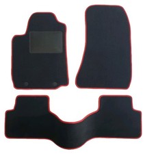Fußmatten Set Autoteppiche für Alfa Romeo 159 2005 2011 (2 Haken) Rand Rot