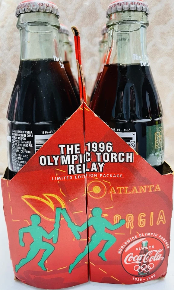 Классические бутылки 1996 Coca Cola® Olympic Games Atlanta 100 лет упаковка 6 штук 8 унций - Изображение 3 из 4