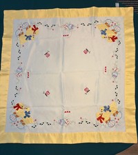 Bunny Easter TABLE TABLECLOTH Cutwork & Embro...