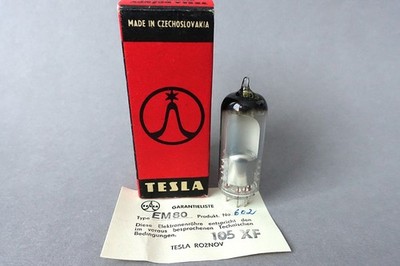 1 x NOS EM80, TESLA ROZNOV, WARRANTY DOC, BRIGHT & BRILLIANT, OWN BOX, 1965