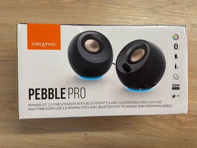 CREATIVE Pebble Pro (Schwarz) USB-C Pc-Lautsprecher Mit Bluetooth 5.3 Und Anpass