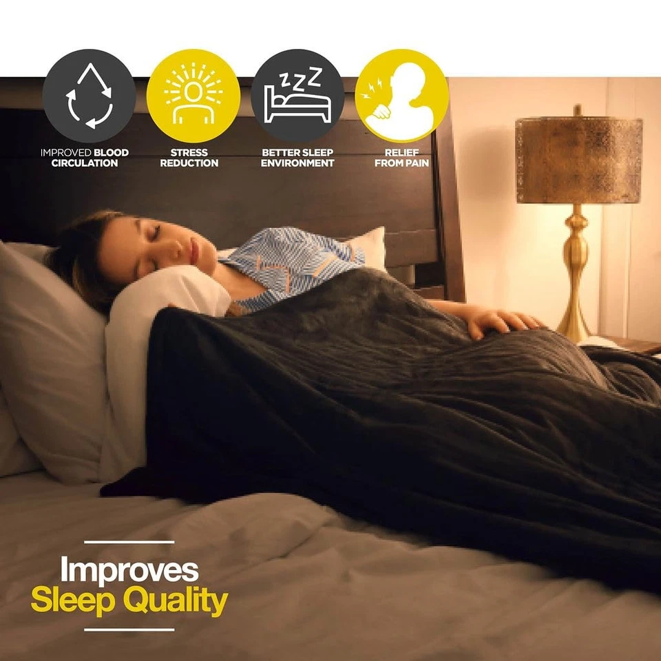 Manta térmica, lavable a máquina manta eléctrica extremadamente suave y cómoda T Foto 2 de 4