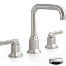 8 Inch Widespread Bathroom Faucet Brushed Nickel Bathroom Sink Faucet 3 Hole,...