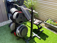 Home Gym 145kg Weight Set Bench Squat Rack Barbell Collection Only Offers Wlc