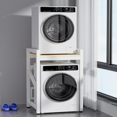 #ad Over The Washer and Dryer Storage Shelf Widen amp; 3 Height Adjustable Stacking... $325.12