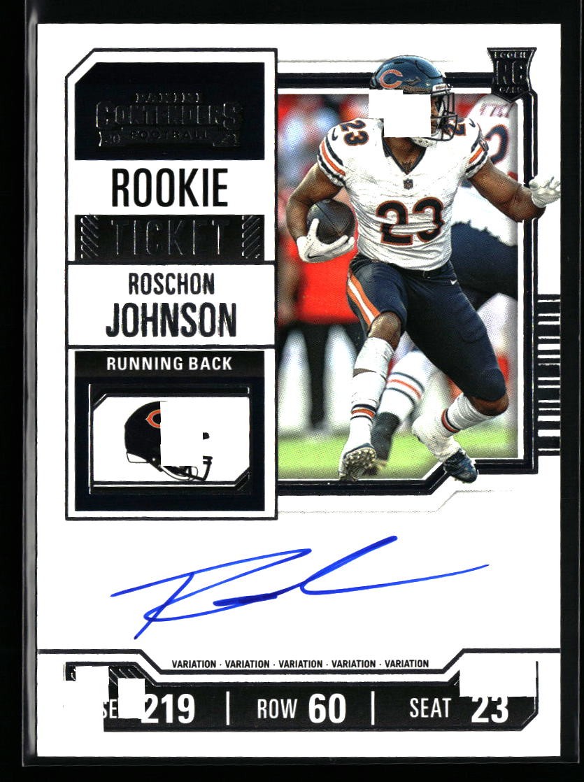 Roschon Johnson 2023 Panini Contenders Optic #130b Rookie Ticket Variation Auto