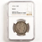 1914 Barber Half Dollar 50c VG8 NGC 31646