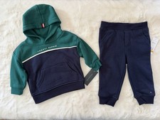 TOMMY HILFIGER Baby Boy's Fleece Hoodie and Joggers Outfit, 2-Piece Set
