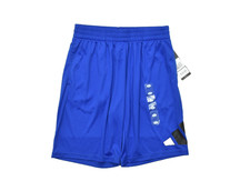 Adidas Boys Size L 14/16 Blue Athletic Training Shorts Brite Blu AH10016T NWT