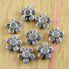 30 Pcs Tibetan silver flower spacer beads h0094