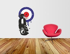 Scooter MOD Retro Wall Sticker art vinyl,Graphics,Decal tr38