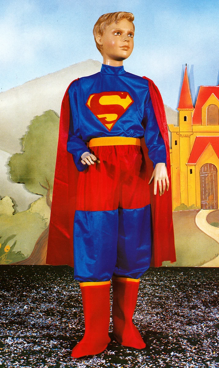 COSTUME VESTITO DI CARNEVALE BAMBINO RAGAZZO PEGASUS SUPERMAN TG. 6/11 anni