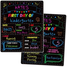 First and Last Day of School Board 10 X 12 in Double Sided First Day of Schoo...