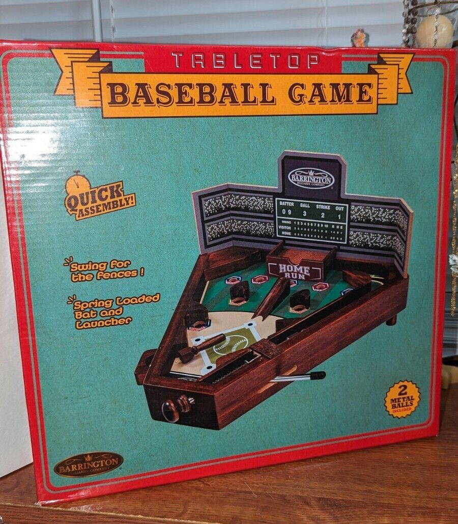 Barrington Wooden Mini Tabletop Pinball Style Baseball Game - for sale  online