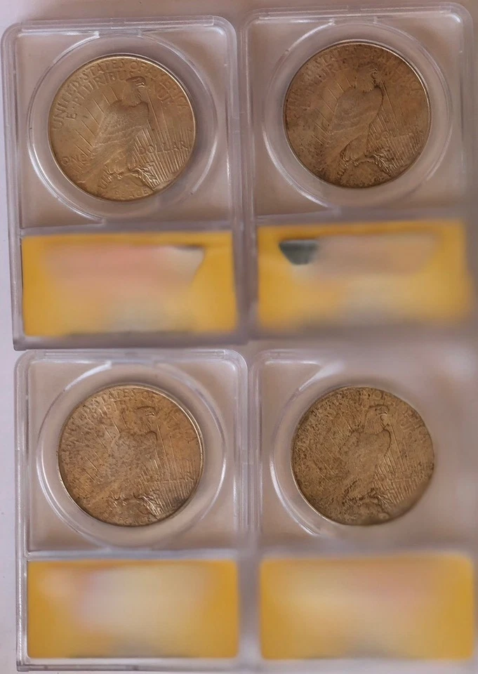 Dólar de plata de la paz 1927-D ANACS MS-63 juego de 4 monedas Cert200-204 oferta que no te puedes perder Foto 2 de 4