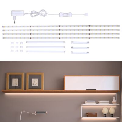 Set 4 Bandes LED 50cm (2m Total) B.K.Licht Blanc - Éclairage Décoratif Intérieur IP20 - Neuf