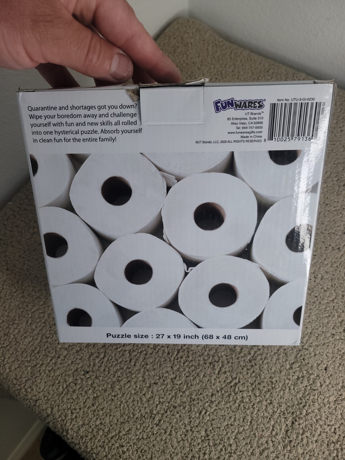 TP Hoarding 1000 Piece Jigsaw Puzzle 2020 Quarantine Edition  Complete.