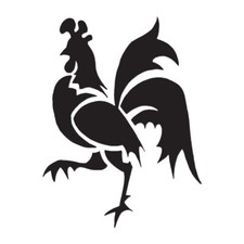 Chicken Rooster Tribal - Decal Sticker - Multiple Color  Sizes - ebn578