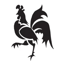 Chicken Rooster Tribal - Decal Sticker - Multiple Color & Sizes - ebn578