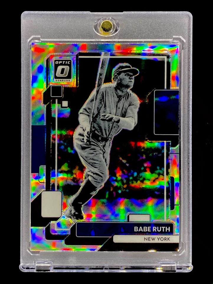Негативная карта BABE RUTH SILVER PRIZM ПЕРЕЛИВАЮЩАЯСЯ Panini черно-белая ЯНКИ - Изображение 4 из 4