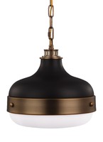 Dark Antique Brass/matte Black Cadence 2-light 13 W Pendant W/opal Etched Glass on sale Dark Antique Brass/matte Black Cadence 2-light 13 W Pendant W/opal Etched Glass on sale