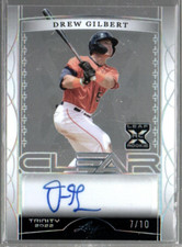 2022 Leaf Trinity Clear Silver Spectrum Foil #CADG1 Drew Gilbert Auto /10