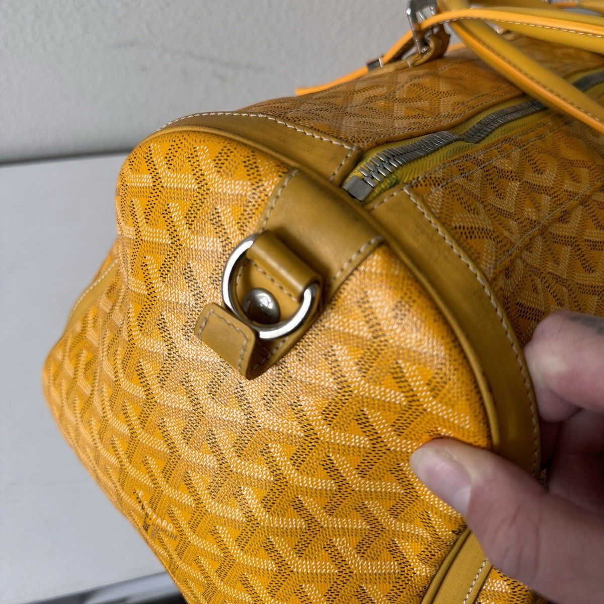 Yellow Travel Bag Goyard Goyard Chien Gris Luxury Pet Carrier Bag