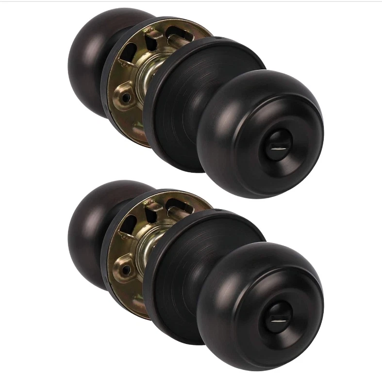 Perillas de puerta interiores de bronce frotado con aceite, perillas de puerta interiores dormitorio, bronce... Foto 2 de 4