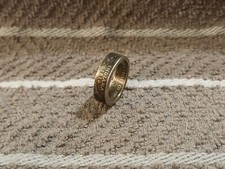 Indiana Handcrafted Washington Quarters coin ring, size 7  2002  2