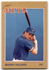 1988 Grand Slam Baseball Card Manny Salinas b Jackson Mets #18