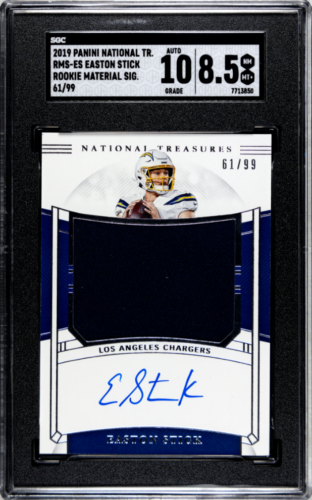 2019 Panini National Treasures Easton Stick #RMS-ES Rookie RPA /99 SGC 8.5 Pop 2 - Picture 1 of 2