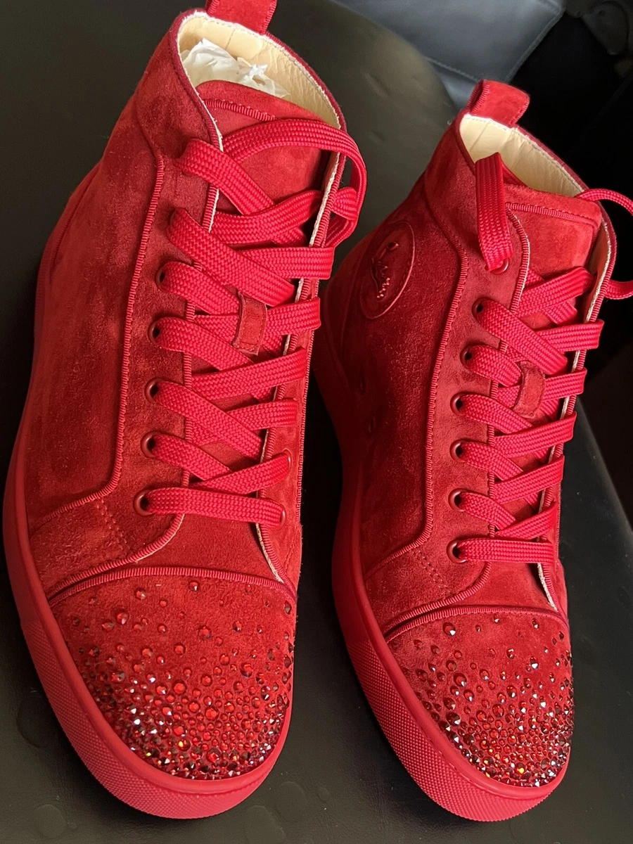 CHRISTIAN LOUBOUTIN ✅LOU NEW DEGRA FLAT VEAU VELOURS VERSION ROUGISSIME SIZE 42