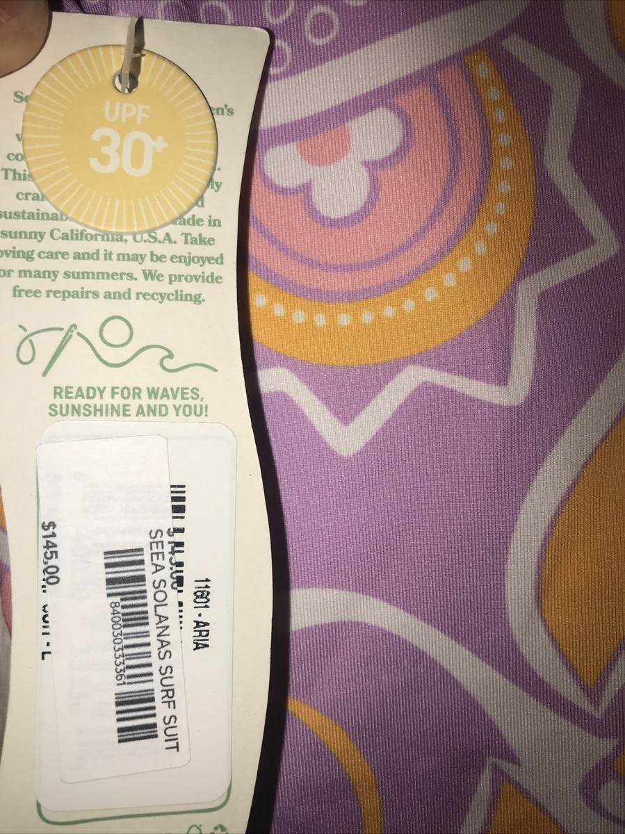 NEW SEEA Solanas Surf Suit One Piece UPF 30 Multi Color